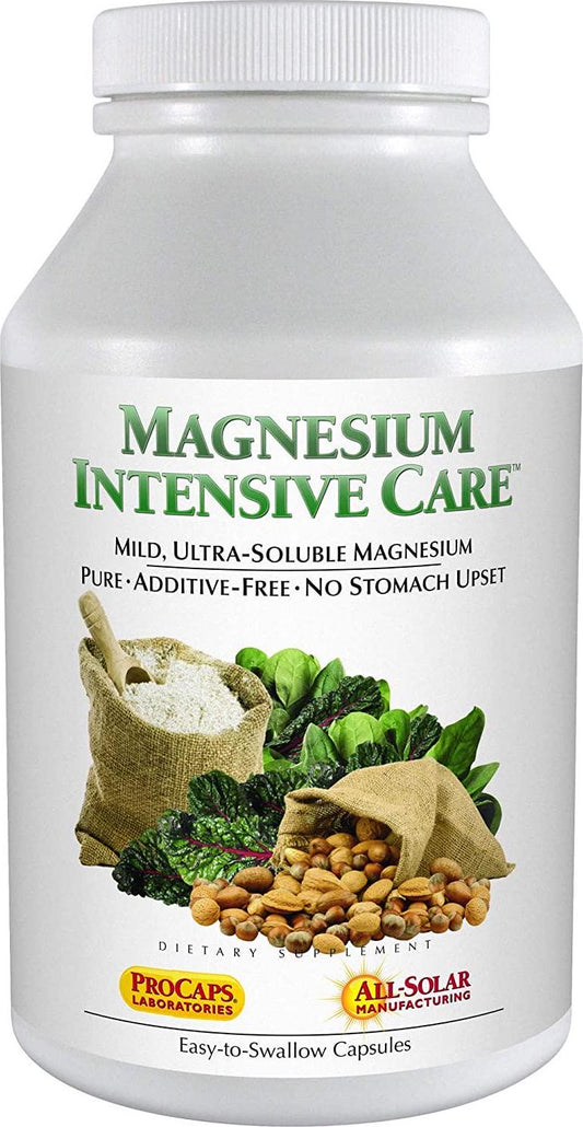 Andrew Lessman Magnesium Intensive Care 250 Capsules 200mg Mild Ultra-Soluble Magnesium, Supports Nerves, Muscles, Brain and Heart, No Additives, Gentle to Even The Most Sensitive Stomachs