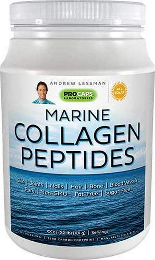Andrew Lessman Marine Collagen Peptides 30 Servings - Promotes Radiant Smooth Soft Skin, Comfortable Joints. 100% Pure. Highest Quality Super Soluble No Fishy Flavor No Additives Non-GMO