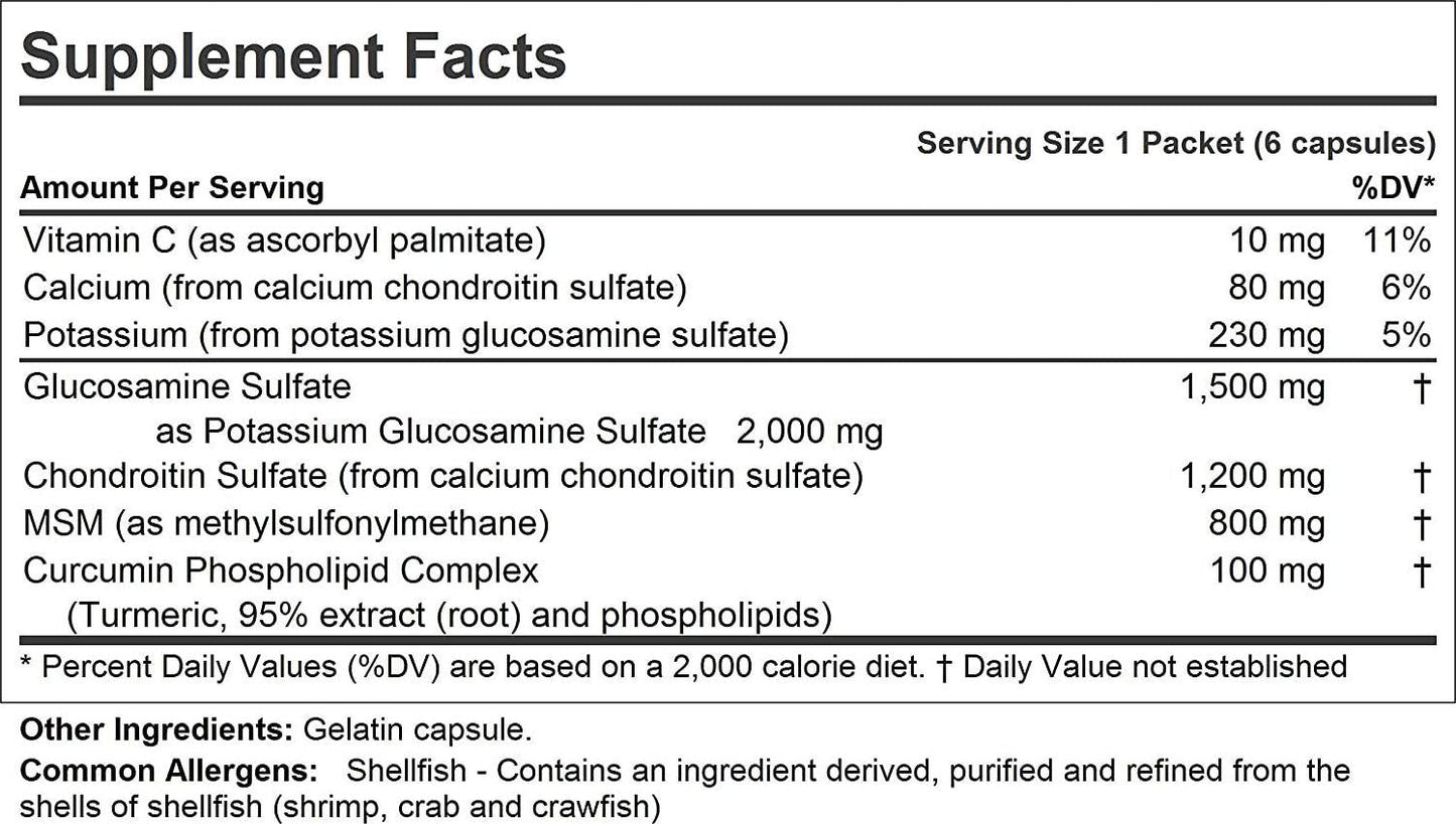 Andrew Lessman Maximum Joint Effort - 60 Packets – Research Established Ingredients and Levels for Support of Healthy Joints. with Glucosamine Sulfate, Chondroitin Sulfate, MSM and Curcumin