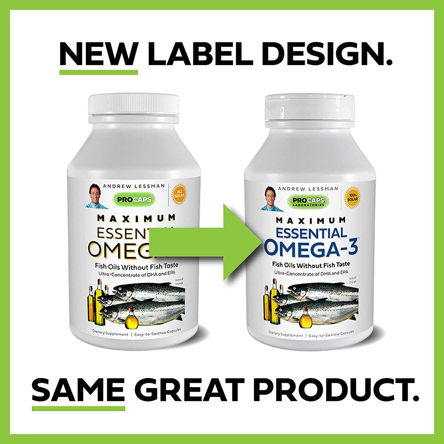 Andrew Lessman Maximum Essential Omega-3 Orange 360 Softgels - High Potency Omega-3 Oils. High DHA, No Fishy Aftertaste, No Stomach Upset, No Contaminants, No Mercury. Small Easy to Swallow Softgels