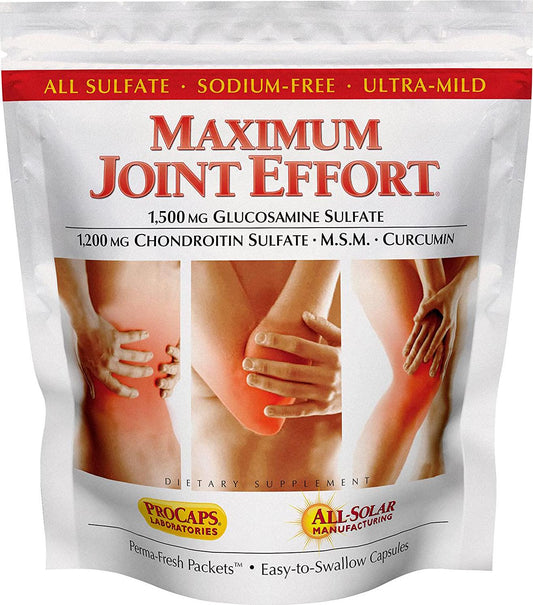 Andrew Lessman Maximum Joint Effort - 60 Packets – Research Established Ingredients and Levels for Support of Healthy Joints. with Glucosamine Sulfate, Chondroitin Sulfate, MSM and Curcumin