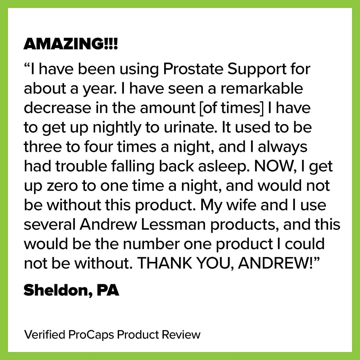 Andrew Lessman Prostate Support, 180 Softgels