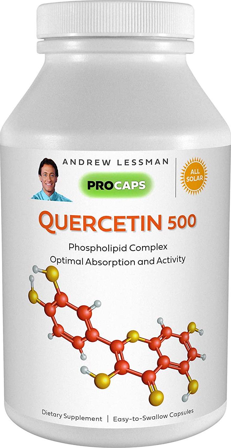 Andrew Lessman Quercetin 500-240 Capsules - 500 mg Unique Quercetin Phospholipid Complex, Highly Absorbable Formula to Support Healthy Heart, Circulatory and Immune Function. No Additives.