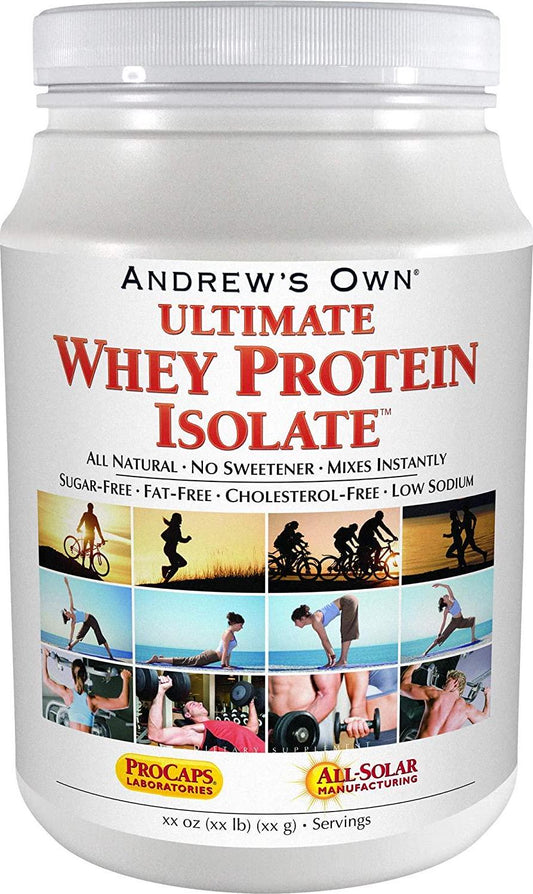 Andrew Lessman Ultimate Whey Protein Isolate 25 Servings – Supports Workout Recovery and Lean Muscle Non-GMO, No Added Flavors, Fat-Free, Sugar-Free, Sweetener-Free, Certified Kosher. No Additives
