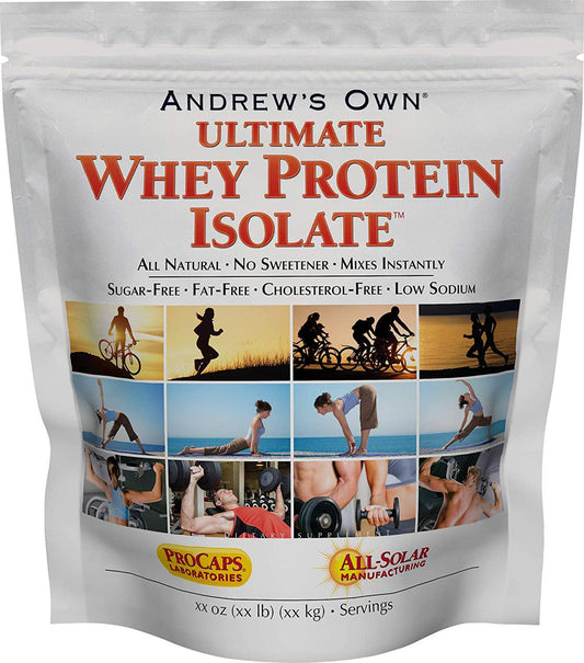 Andrew Lessman Ultimate Whey Protein Isolate 100 Servings Supports Workout Recovery and Lean Muscle Non-GMO, No Added Flavors, Fat-Free, Sugar-Free, Sweetener-Free, Certified Kosher. No Additives