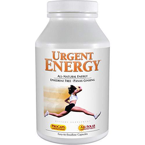 Andrew Lessman Urgent Energy 60 Capsules Provides a Safe, Healthy Means of Enhancing Energy Levels and Feelings of Well-Being, with Green Tea, Guarana, Ginseng, Royal Jelly, Ashwagandha, B-Complex