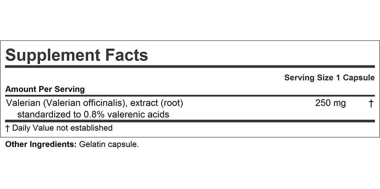 Andrew Lessman Valerian 250 120 Capsules – Gently Supports and Promotes Natural Relaxation and Restful Sleep. Helps Manage Stress and Tension. No Additives