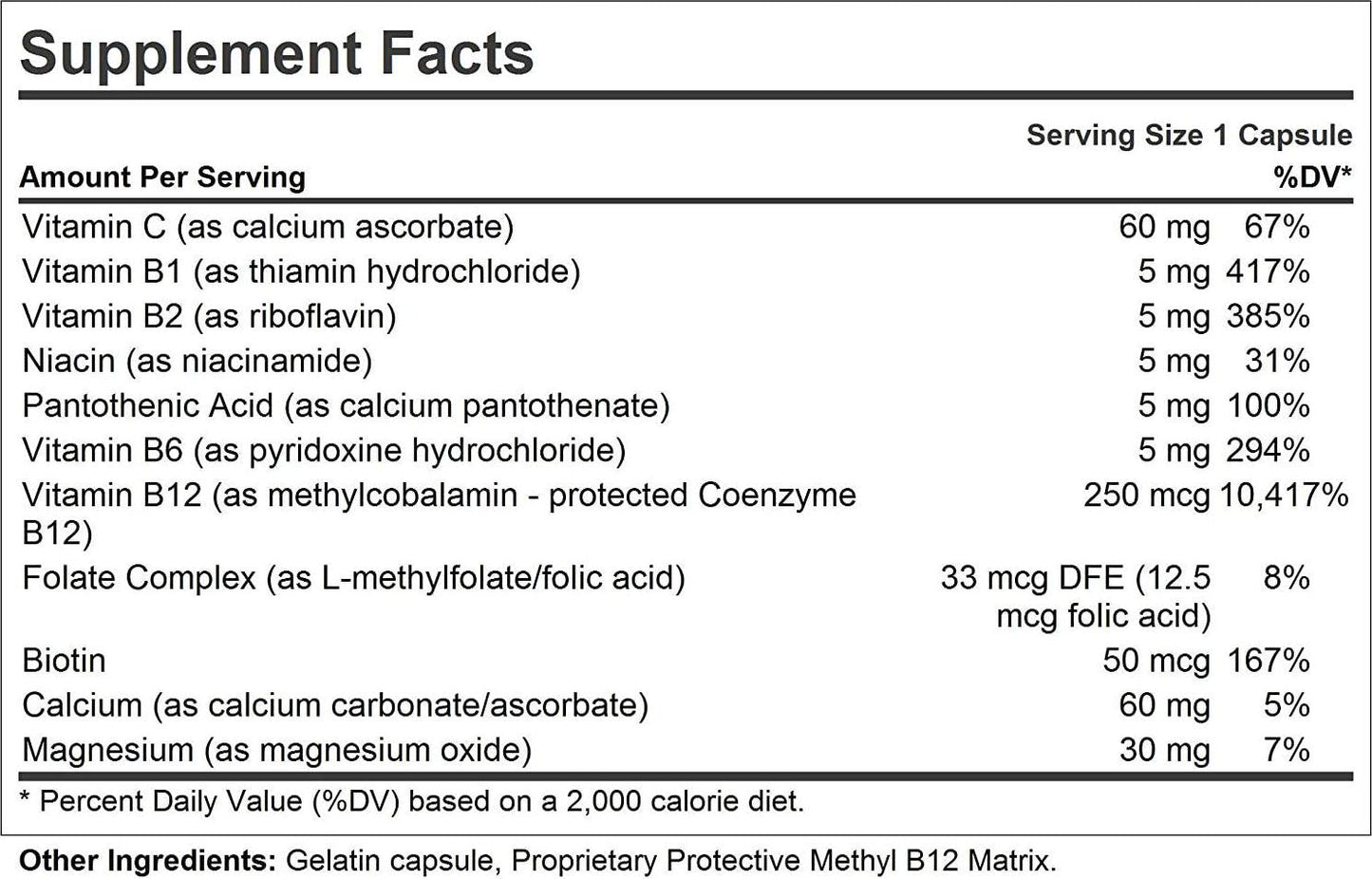 Andrew Lessman Vitamin B12 250 60 Capsules Absorption-Protected Methylcobalamin (Natural Coenzyme Vitamin B12), Essential for Energy and Stress Support, Plus B-Complex, Easy to Swallow Capsules
