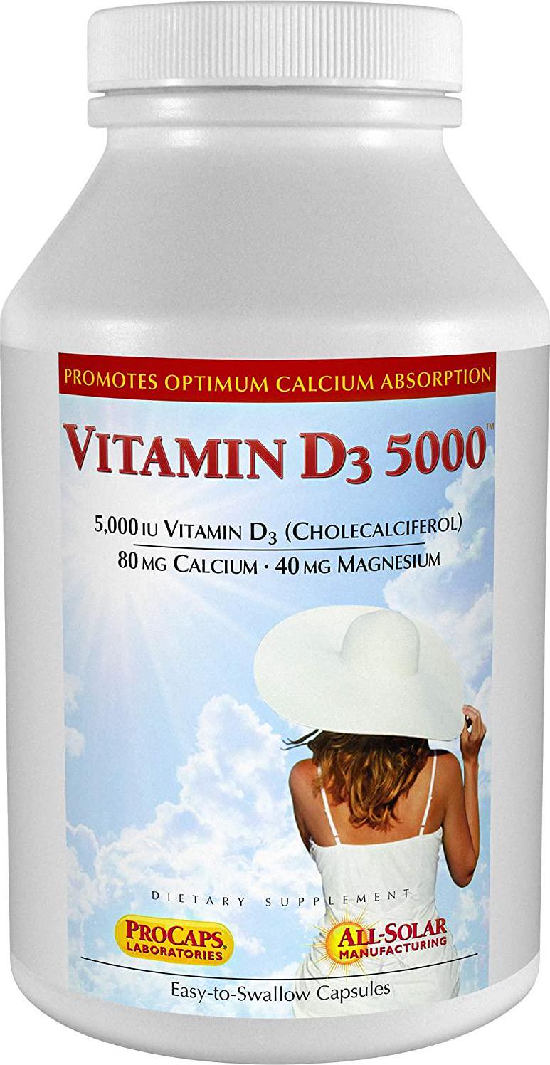 Andrew Lessman Vitamin D3 5000 IU 60 Capsules – High Potency, Essential for Calcium Absorption, Supports Bone Health, Healthy Muscle Function, Immune System and More. Small Easy to Swallow Capsules