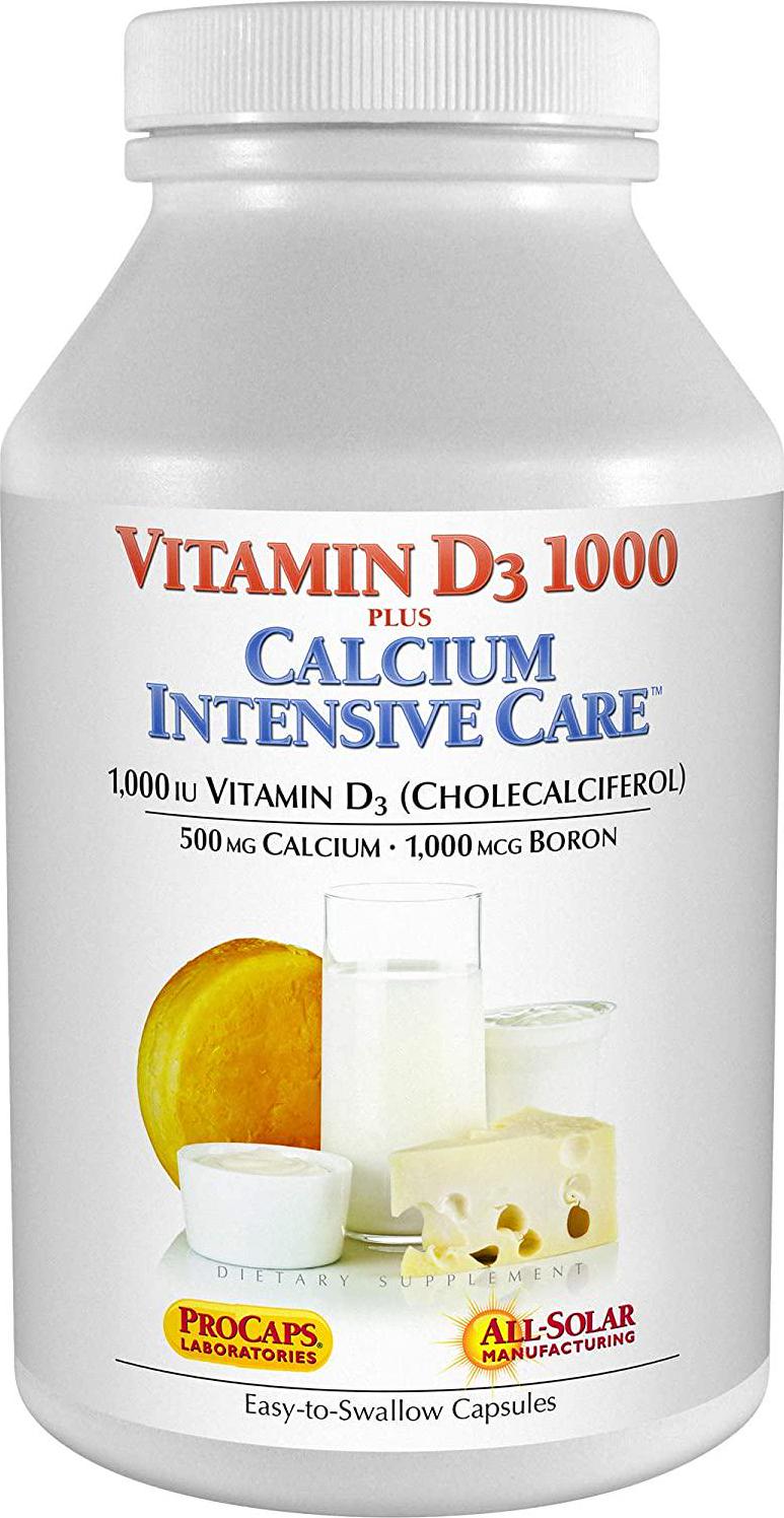 Andrew Lessman Vitamin D3 1000 Plus Calcium Intensive Care 1000 Capsules Essential for Calcium Absorption, Supports Bone Health, Healthy Muscle Function. Gentle, Easy-to-Absorb. No Additives