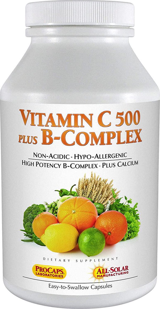 Andrew Lessman Vitamin C 500 Plus B-Complex 60 Capsules – Non-Acidic Vitamin C Plus Citrus Bioflavonoids for Immune System and Anti-Oxidant Support. Easy-to-Swallow Capsules. No Additives