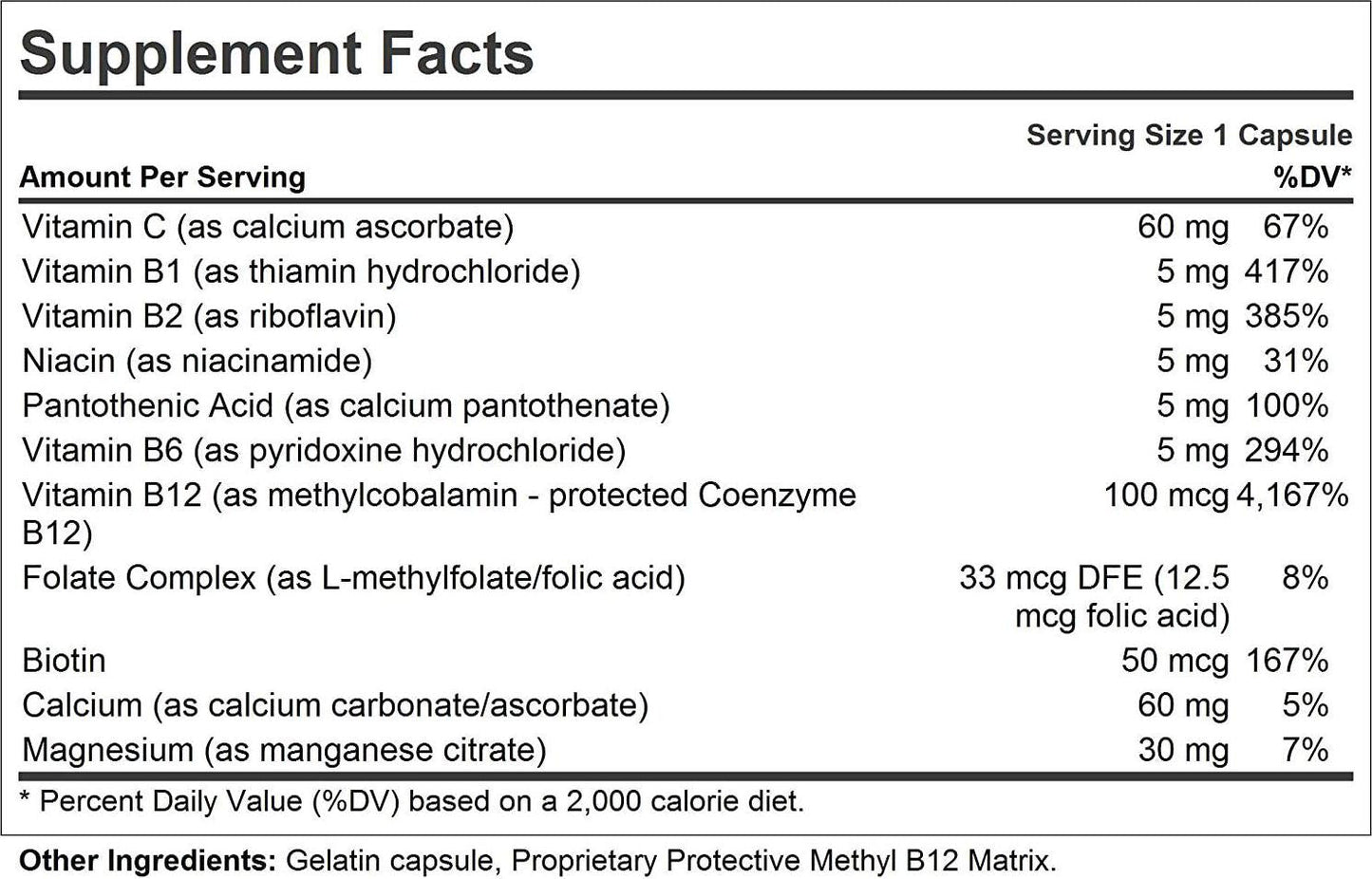 Andrew Lessman Vitamin B12 100 180 Capsules – Absorption-Protected Methylcobalamin (Natural Coenzyme Vitamin B12), Essential for Energy and Stress Support, Plus B-Complex, Easy to Swallow Capsules