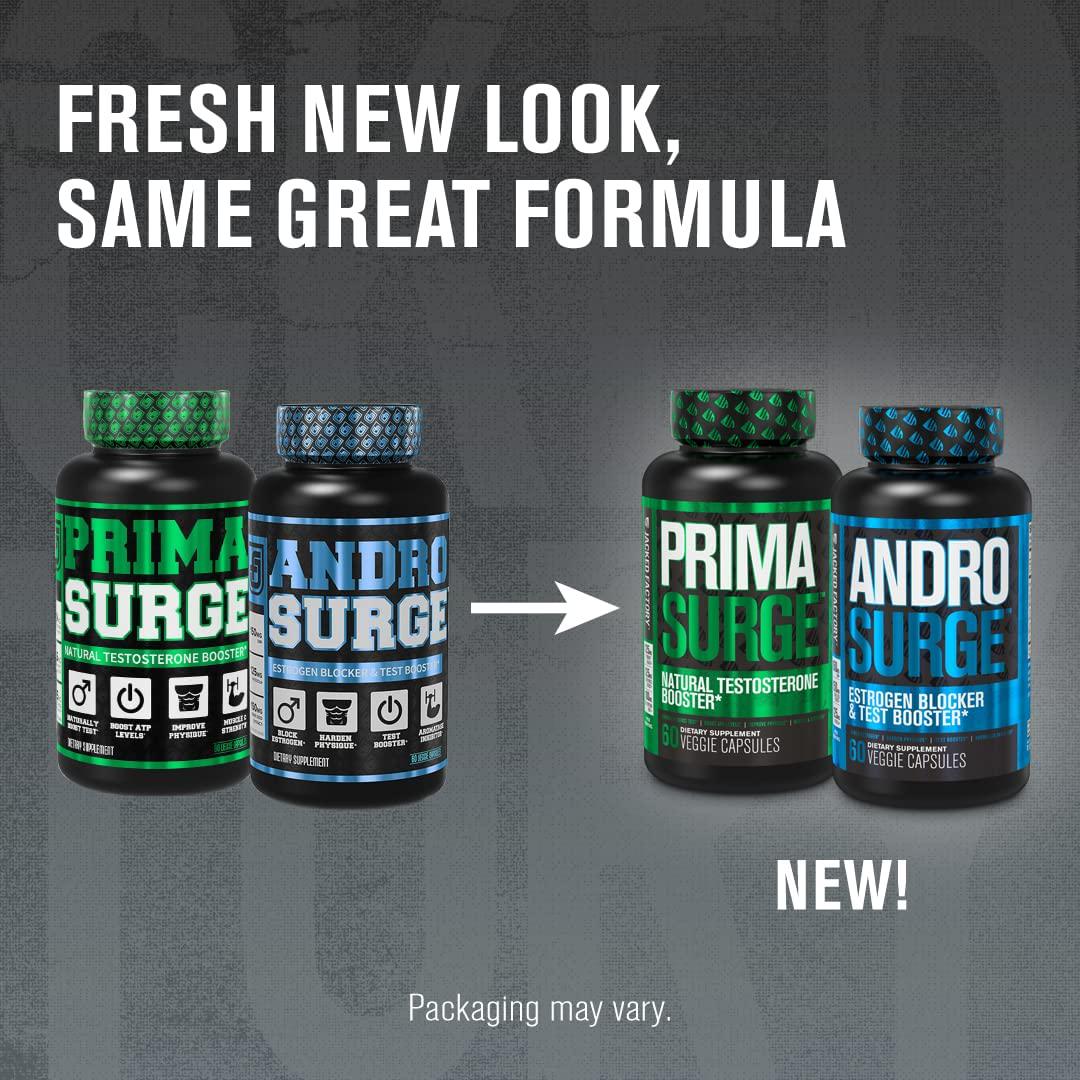 Androsurge Estrogen Blocker for Men, PRIMASURGE Testosterone Booster for Men