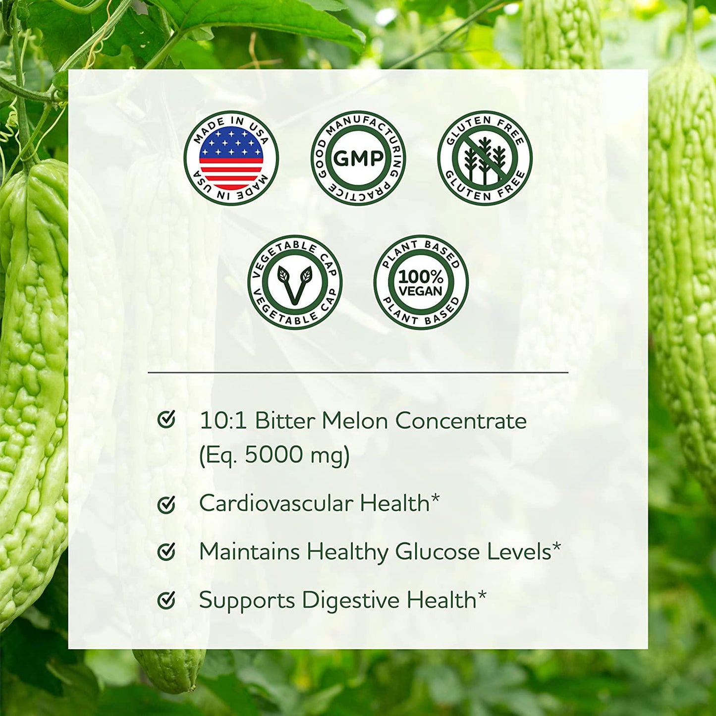 Anew Vita Bitter Melon and Banaba Leaf Extract Supplement. 500mg Bitter Melon 10:1 Concentrate. Supports Cardiovascular Health, Healthy Glucose Levels, Digestive Health. 120 Vegetable Capsules