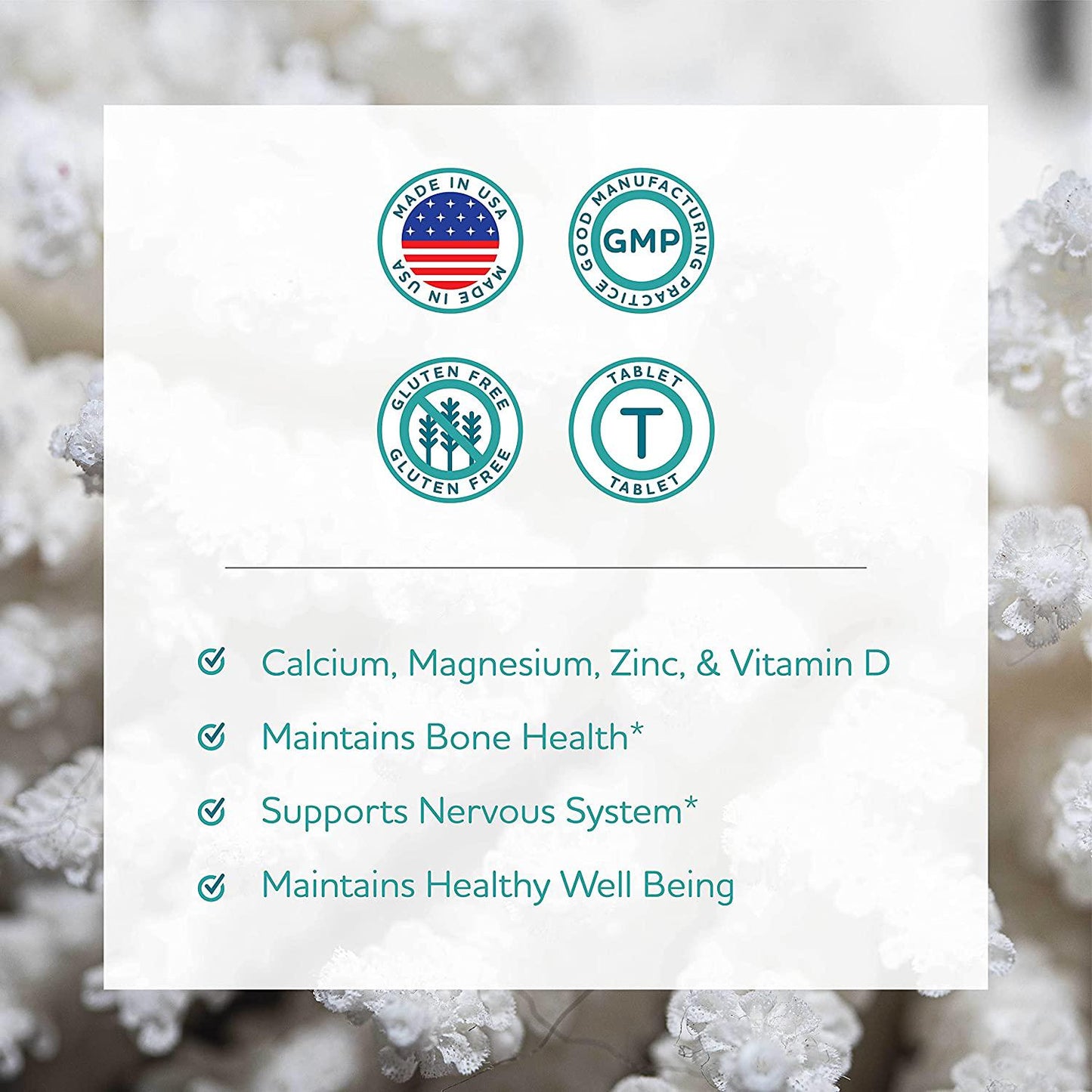 Anew Vita Coral Calcium Magnesium Supplement with Zinc Vitamin D. Maintains Bone Health, Supports Nervous System. 1050mg. 90 Tablets