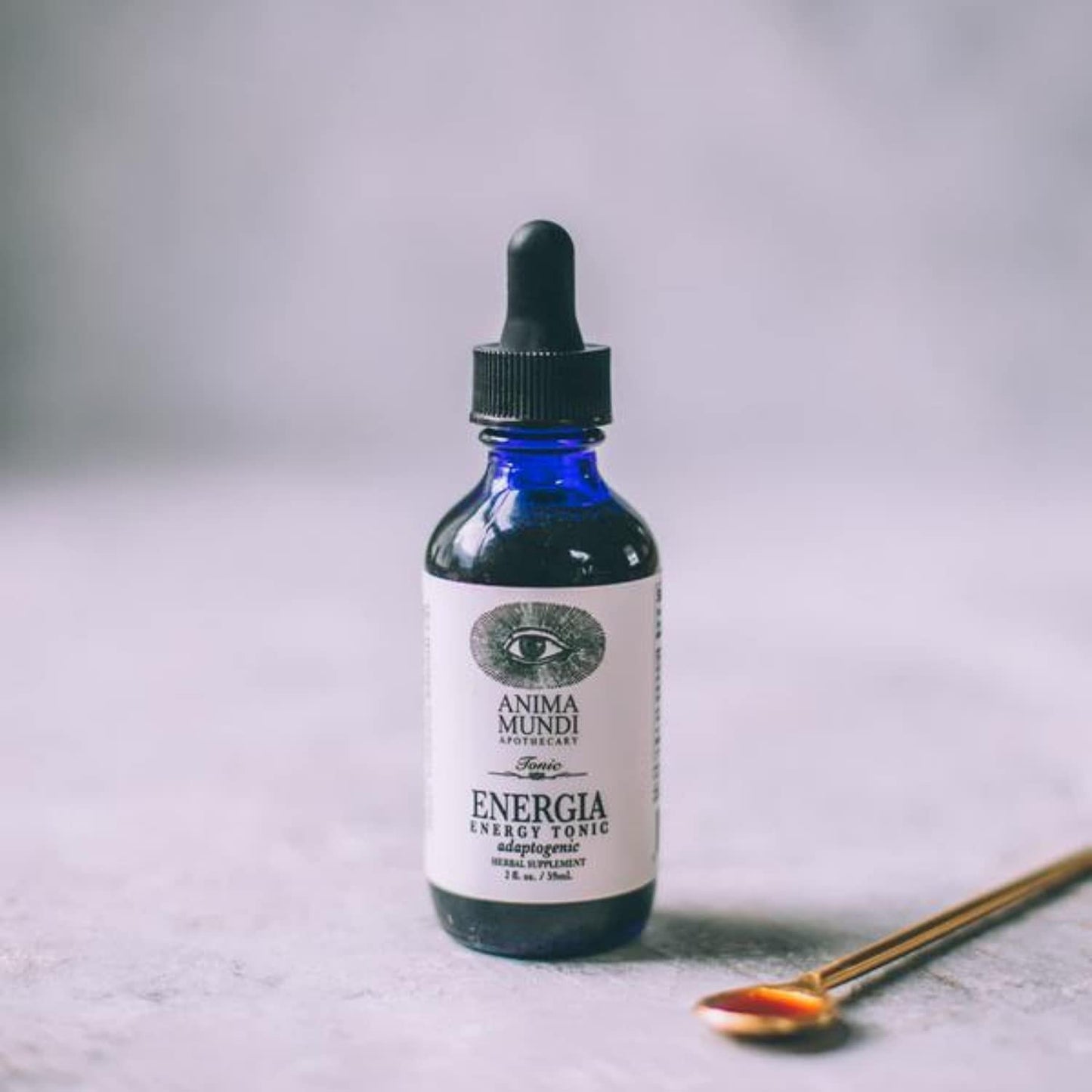 Anima Mundi Energia Adaptogenic Energy Support Tonic - Liquid Herbal Extract Supplement with Green Coffee, Guarana, Brazilian Ginseng and Rhodiola - Adrenal Energy Support Supplement (2oz / 60ml)