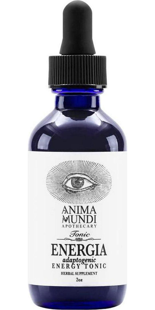 Anima Mundi Energia Adaptogenic Energy Support Tonic - Liquid Herbal Extract Supplement with Green Coffee, Guarana, Brazilian Ginseng and Rhodiola - Adrenal Energy Support Supplement (2oz / 60ml)