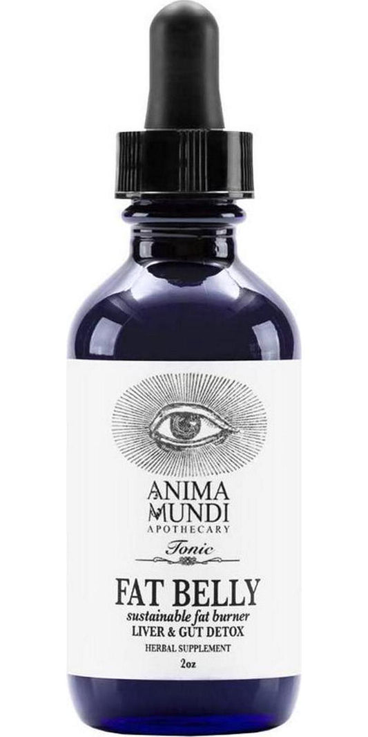 Anima Mundi Fat Belly Tonic - Liver Detox Support Tonic - Liquid Herbal Liver and Gut Detox Tincture with Garcinia, Green Coffee + Turmeric (2oz / 60ml)