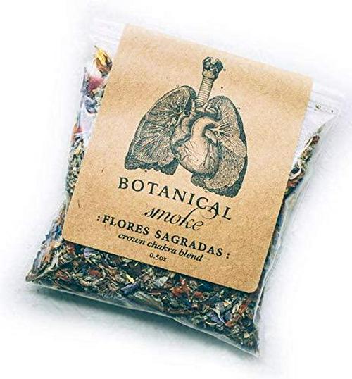 Anima Mundi Flores Sagradas - Crown Chakra Blend - Organic Herbal Blend with Mugwort and Rose Petals to Promote Relaxation (0.5oz)