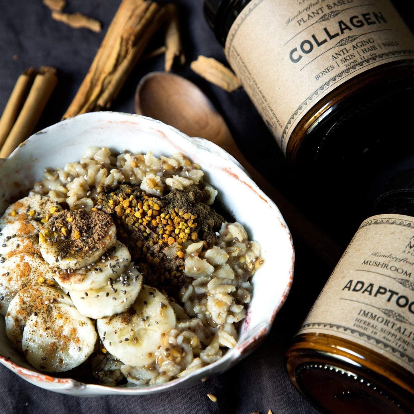 Anima Mundi Plant Based Collagen Booster Powder - Organic Adaptogenic Beauty Supplement for Skin, Hair + Nails, Vegan + Gluten-Free Collagen Boosting Formula