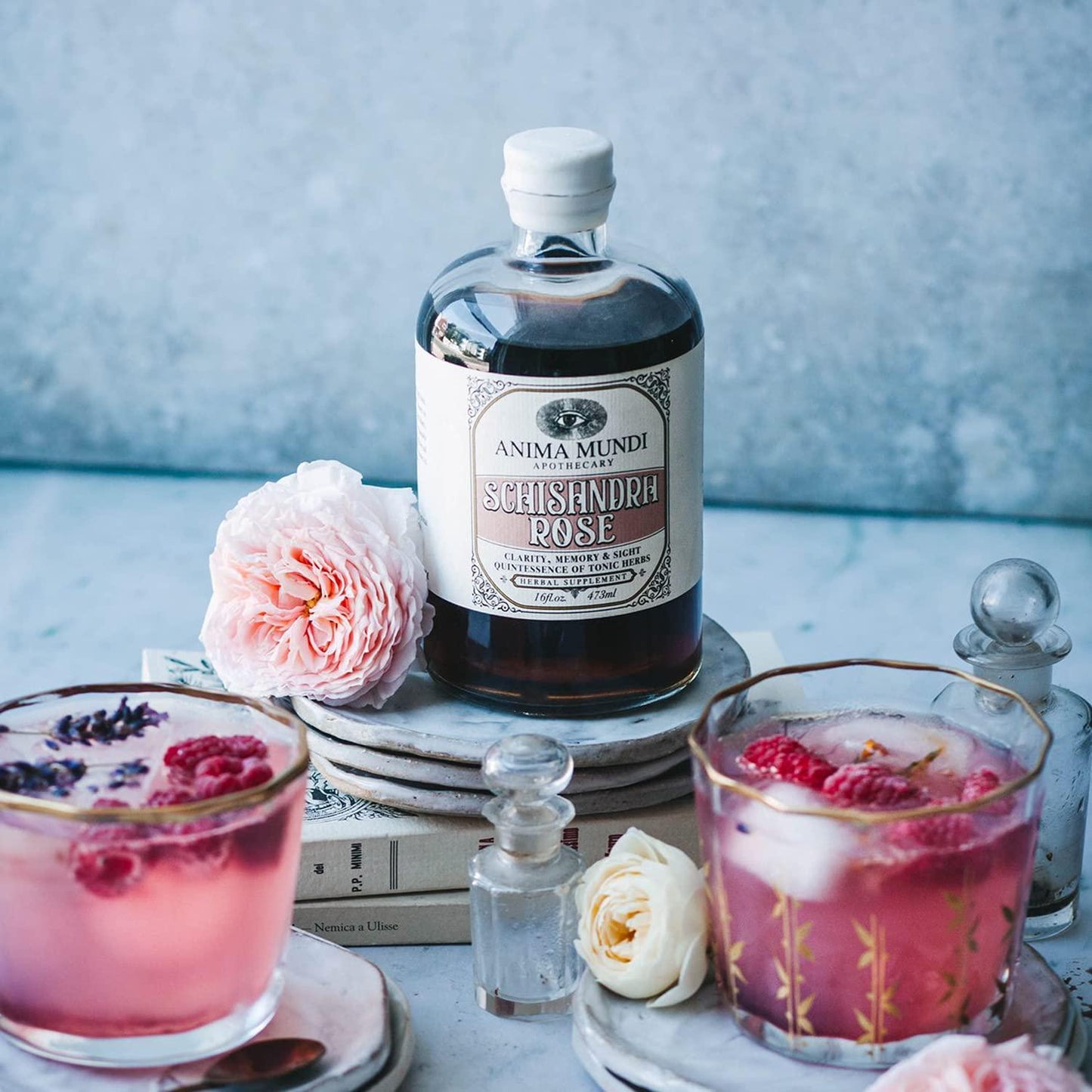 Anima Mundi Schisandra Rose Elixir - Liquid Schisandra Berry Adaptogen Supplement with Wildcrafted Rose Petals for Liver and Kidney Support - Anima Mundi Beauty Supplements (4oz / 120ml)