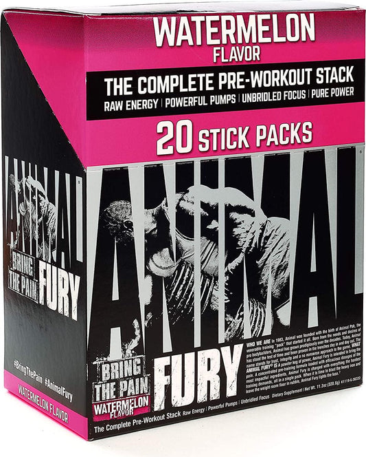 Animal Fury Watermelon Stick Pack Box, Watermelon, 20 Count