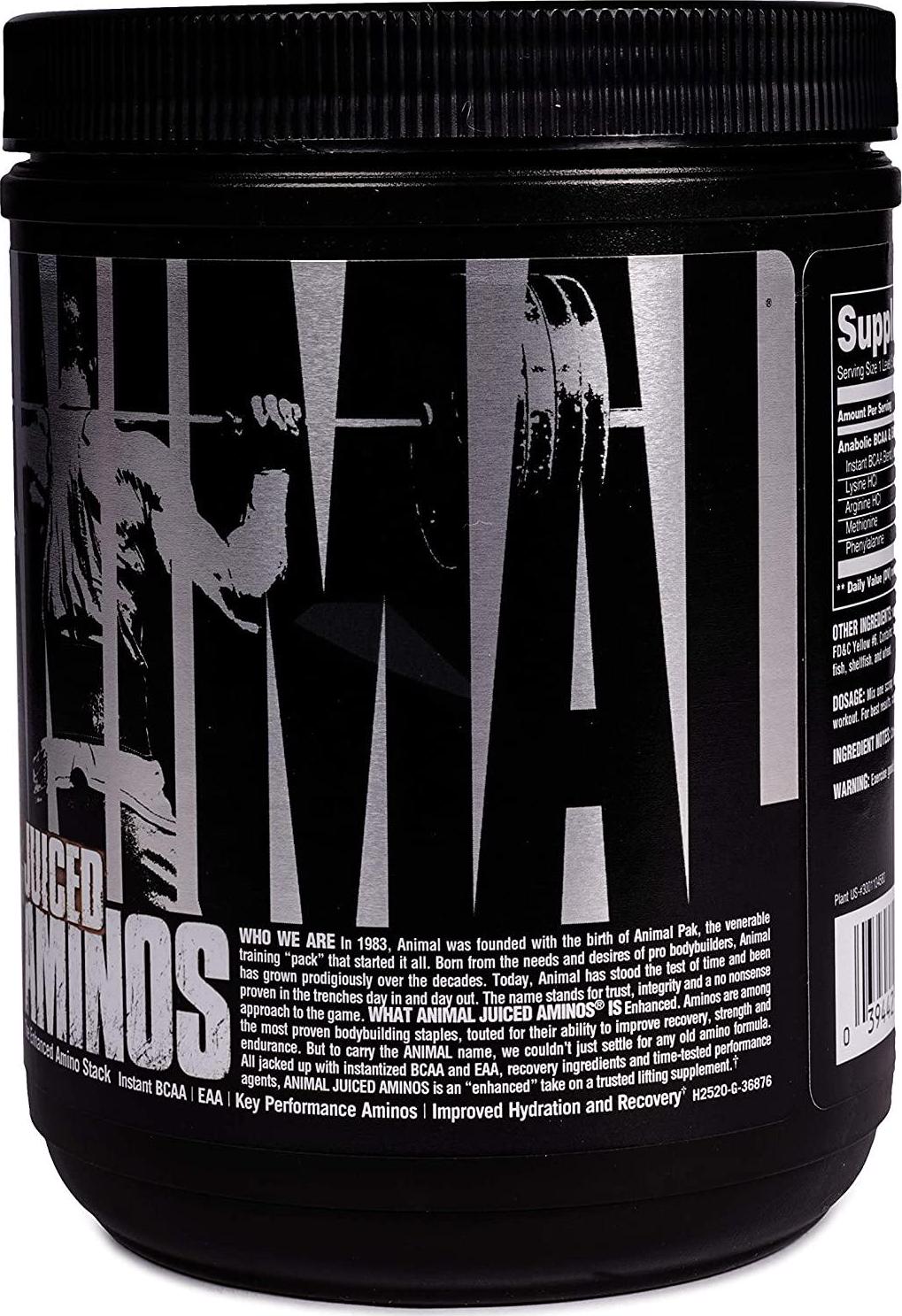 Animal Juiced Aminos - 6g Bcaa/eaa Matrix Plus 4g Amino Acid Blend for Recovery and Improved Performance, Peach Mango, 30 Count