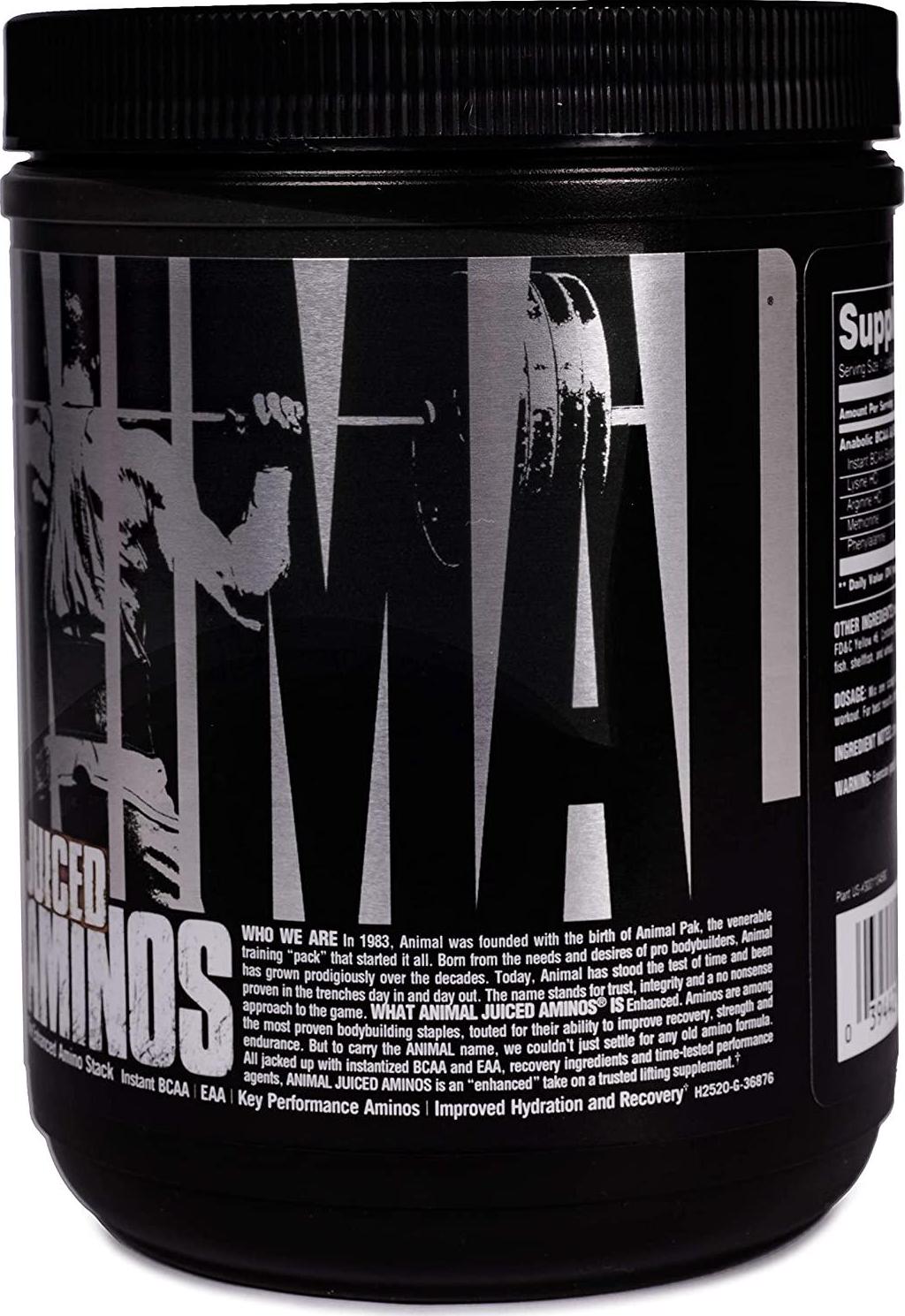 Animal Juiced Aminos - 6g Bcaa/eaa Matrix Plus 4g Amino Acid Blend for Recovery and Improved Performance, Peach Mango, 30 Count