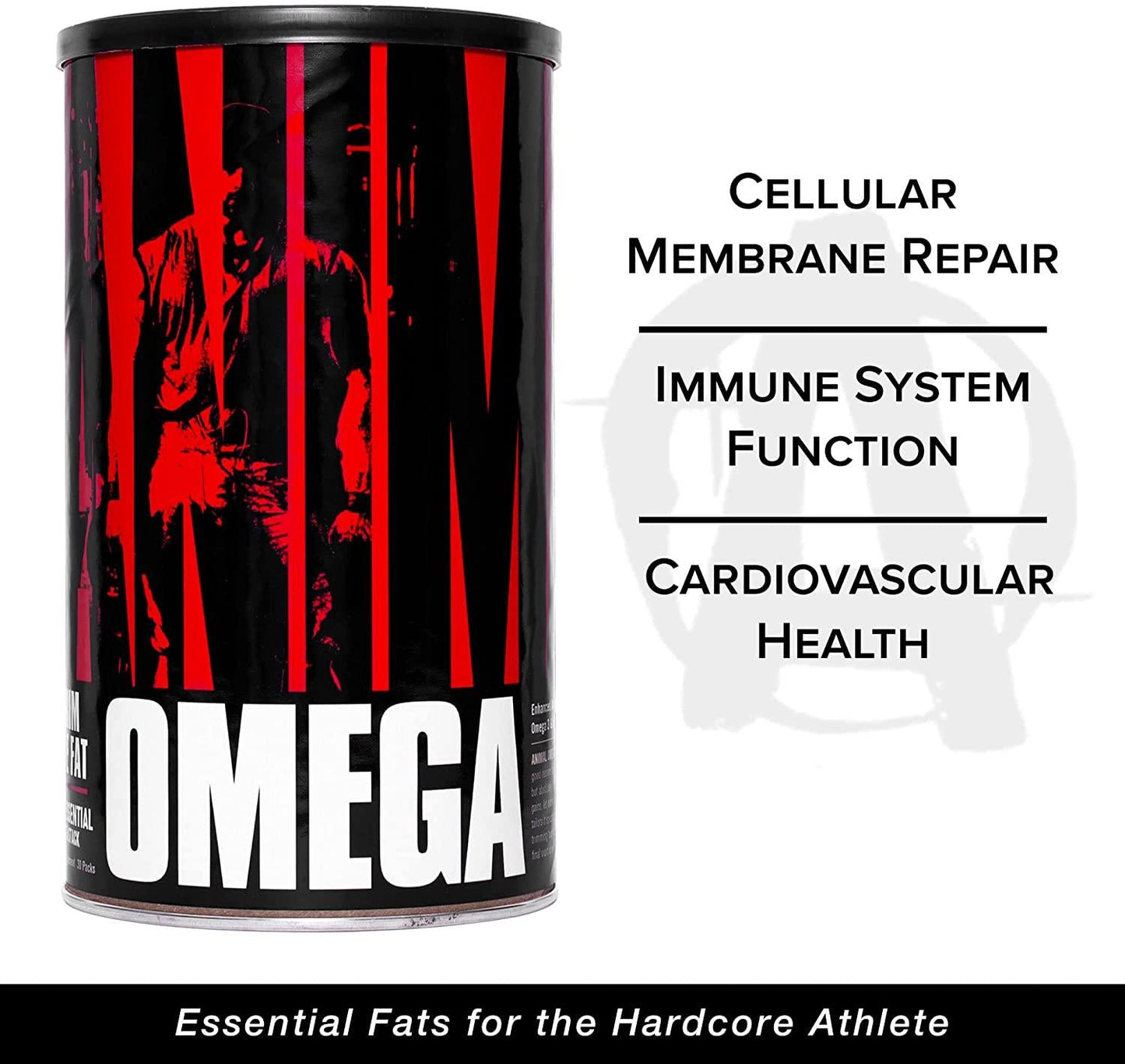 Animal Omega - Omega 3 6 Supplement - Fish Oil, Flaxseed Oil, Salmon Oil, Cod Liver, Herring, and more - 10 Sources of Omegas and EFAs - Full dose of EPA, DHA, CLA + Absorption Complex - 30 Day Pack