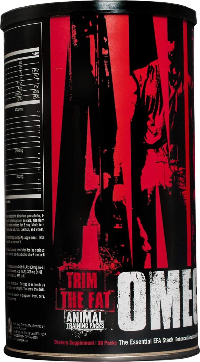 Animal Omega - Omega 3 6 Supplement - Fish Oil, Flaxseed Oil, Salmon Oil, Cod Liver, Herring, and more - 10 Sources of Omegas and EFAs - Full dose of EPA, DHA, CLA + Absorption Complex - 30 Day Pack