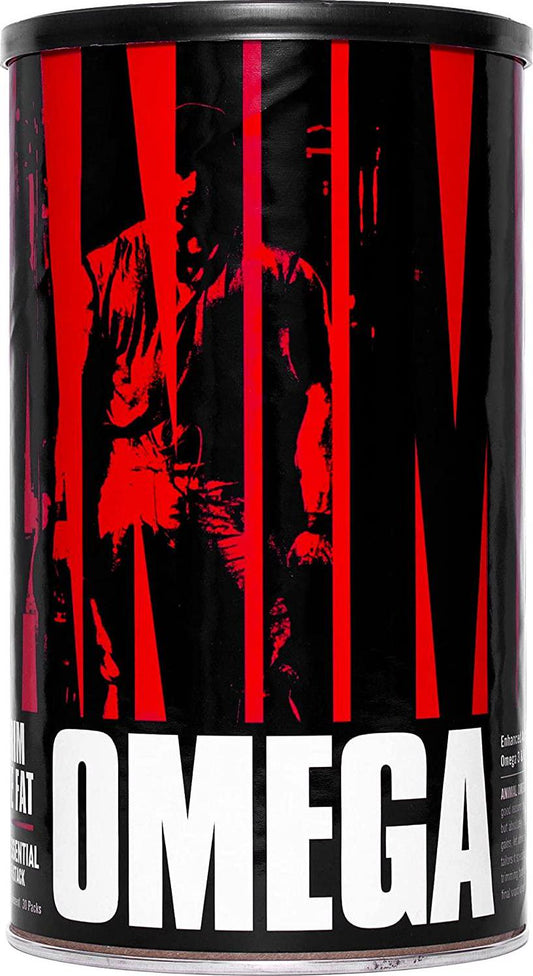 Animal Omega - Omega 3 6 Supplement - Fish Oil, Flaxseed Oil, Salmon Oil, Cod Liver, Herring, and more - 10 Sources of Omegas and EFAs - Full dose of EPA, DHA, CLA + Absorption Complex - 30 Day Pack