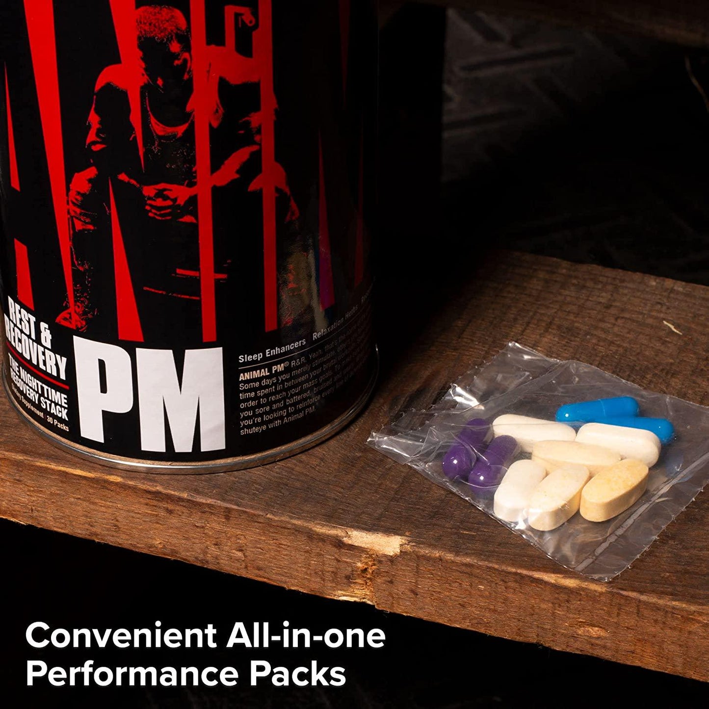 Animal PM - Zinc, Magnesium, Vitamin B6 - GBA + AKG - Immune and Recovery Complex - Sleep and Relaxation Complex - Night time Anabolic Recovery Stack - 30 Night Supply