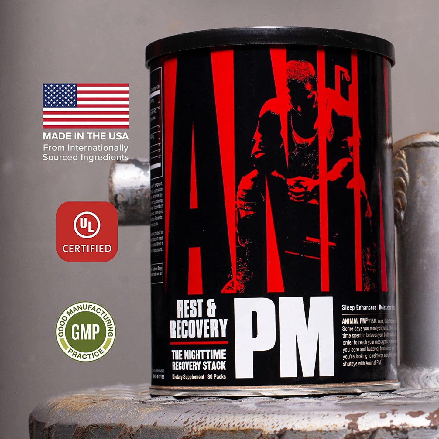 Animal PM - Zinc, Magnesium, Vitamin B6 - GBA + AKG - Immune and Recovery Complex - Sleep and Relaxation Complex - Night time Anabolic Recovery Stack - 30 Night Supply