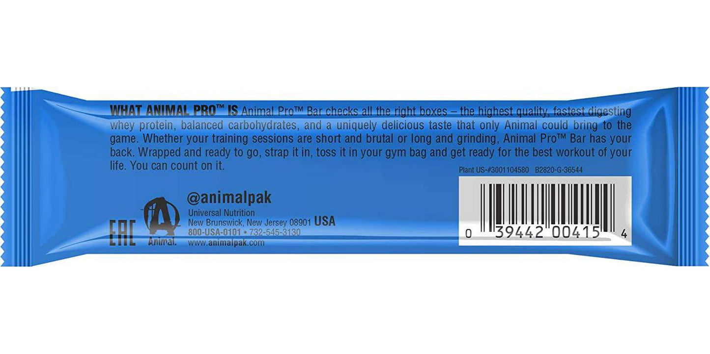 Animal Pro Protein Bar - 20g Protein - Pre and Post Workout Fuel, Cookies and Cream, 12 Count, Cookies and Cream, 12 Count