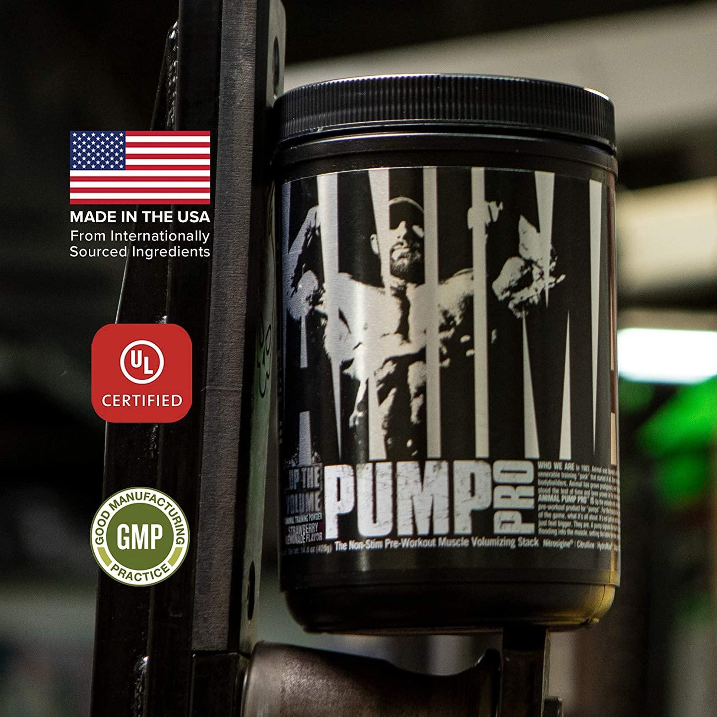 Animal Pump Pro Powder Non Stimulant Preworkout Pump and Cell volumization with Added Sea Salt for Electrolytes 20 Servings - Strawberry Lemonade