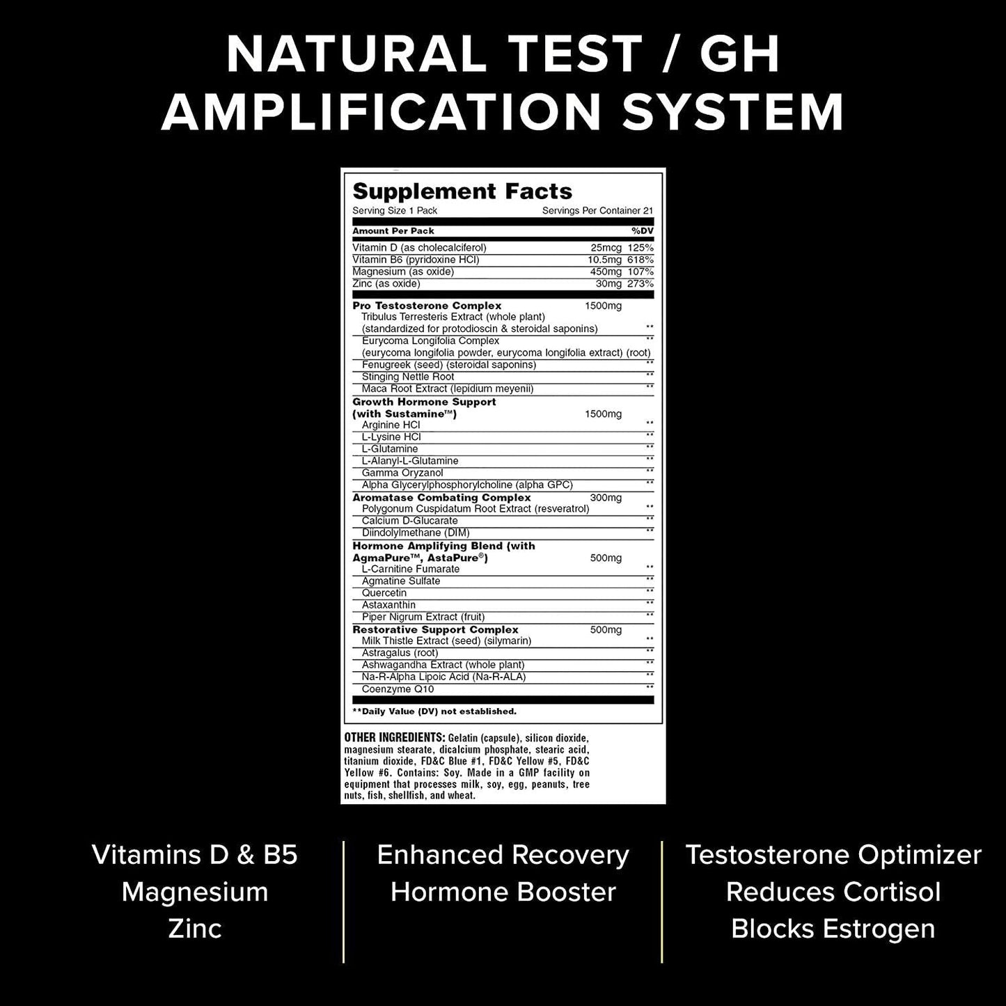 Animal Stak - Natural Hormone Booster Supplement with Tribulus - Natural Testosterone Booster for Bodybuilders and Strength Athletes - With Estrogen Blockers - 1 Month Cycle