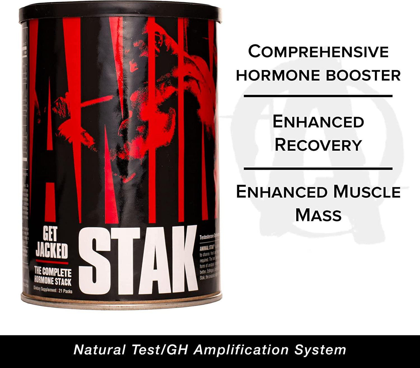 Animal Stak - Natural Hormone Booster Supplement with Tribulus - Natural Testosterone Booster for Bodybuilders and Strength Athletes - With Estrogen Blockers - 1 Month Cycle