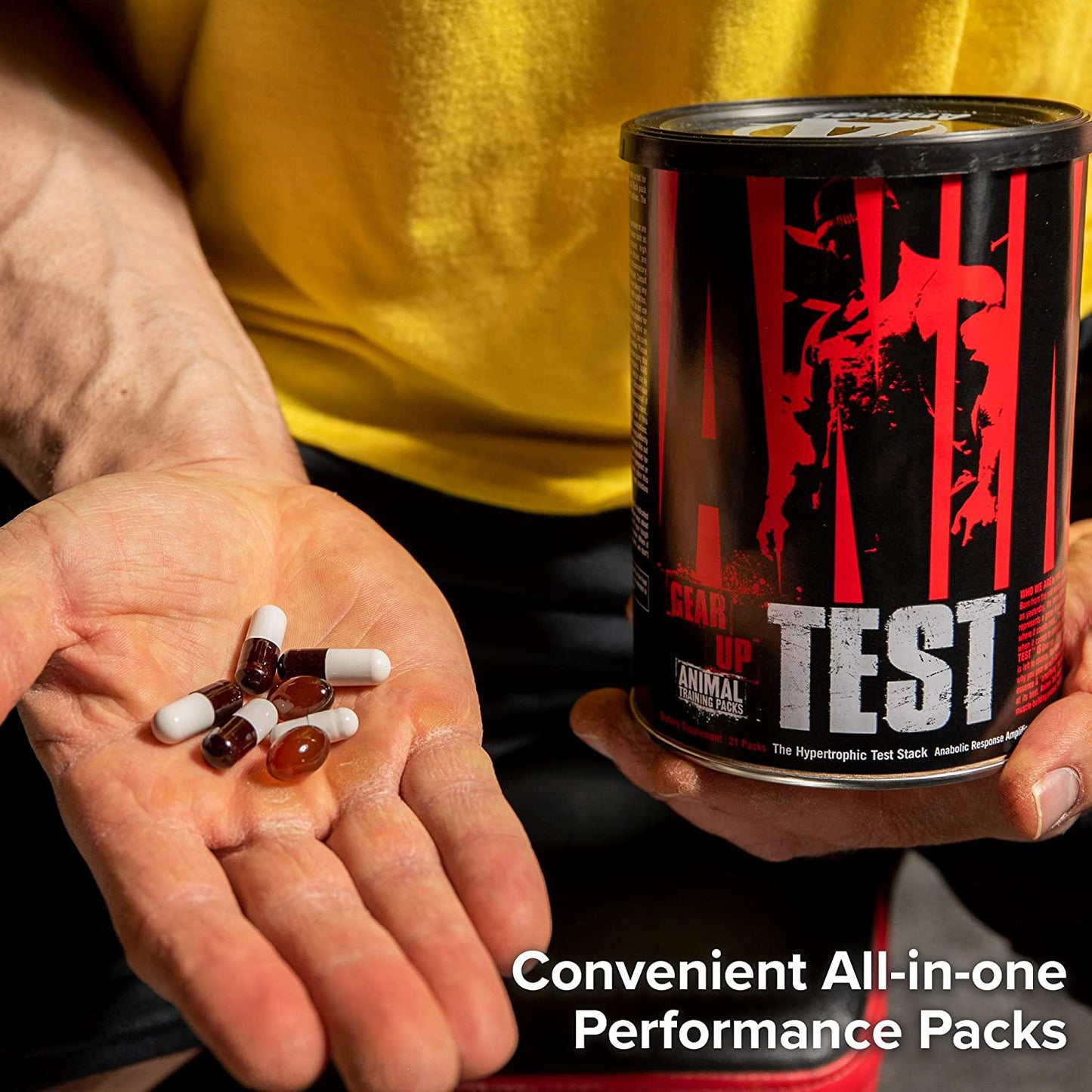 Animal Test Testosterone Booster For Men Arachidonic Acid, Yohimbe Bark, Trans Resveratrol, Cissus Quadrangularis Convenient All-in-one Packs for Strength Athletes and Bodybuilders 21 Day Cycle