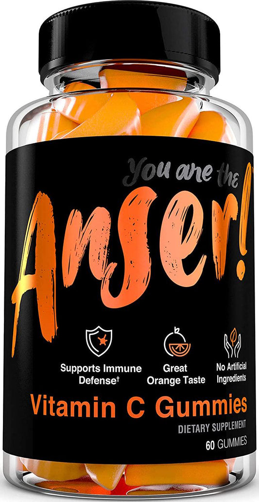 Anser Vitamin C Gummies for Adults - Supports Immune Defense with 250MG Per Serving -Natural Orange Flavor - Vegan, Gluten Free, No Artificial Ingredients - 30 Servings by Tia Mowry