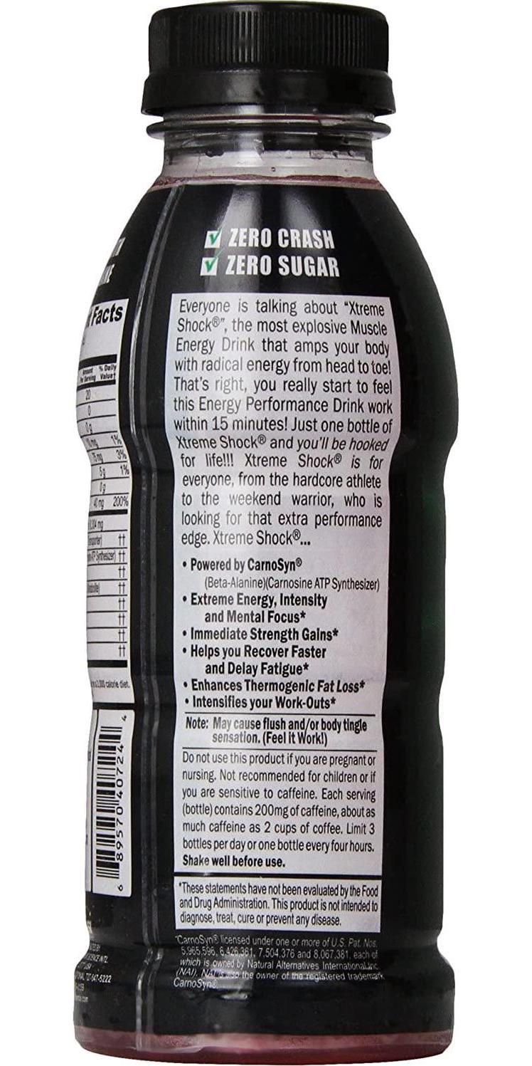 Ansi Xtreme Shock RTD Energy Drink, Watermelon, 12 oz., 12 Count