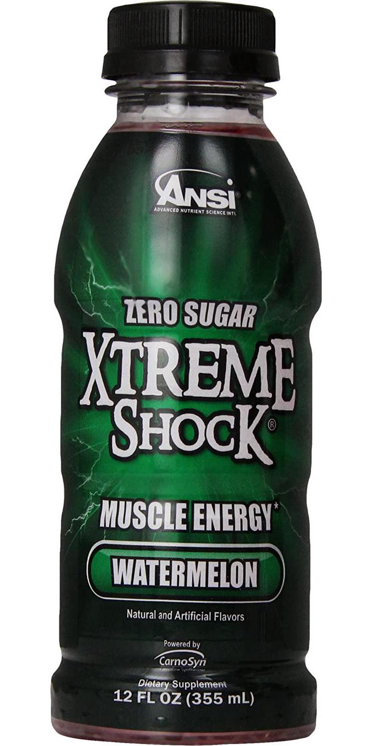 Ansi Xtreme Shock RTD Energy Drink, Watermelon, 12 oz., 12 Count