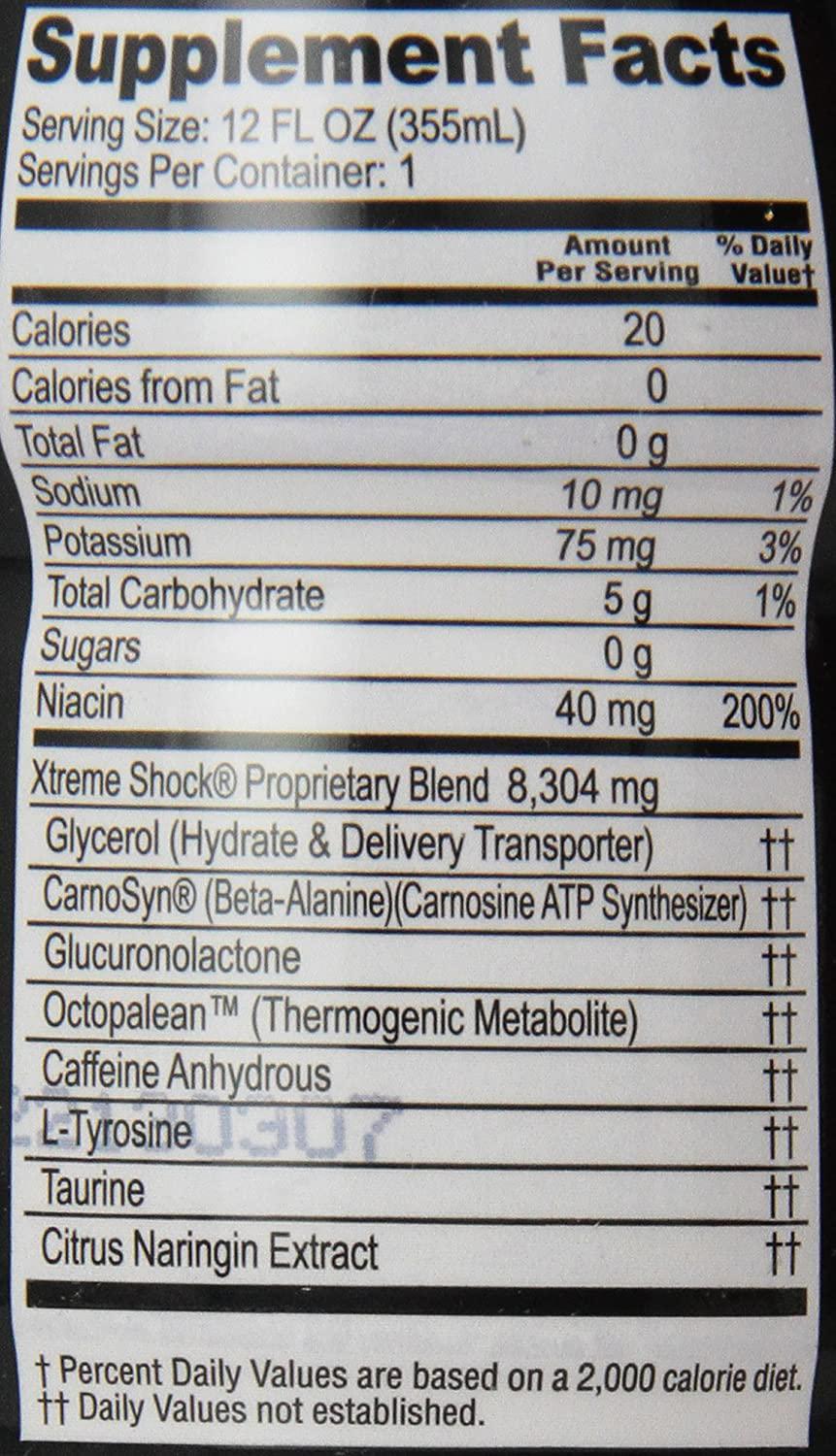 Ansi Xtreme Shock RTD Energy Drink, Watermelon, 12 oz., 12 Count