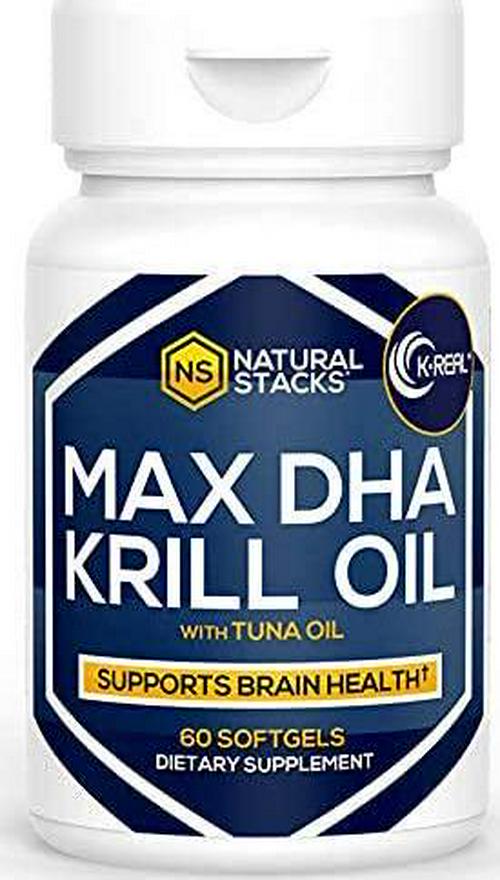 Antarctic Krill Oil 1000mg Softgels - 60 ct. Fish Oil Supplements for Cardiovascular and Immunity Support - Krill Oil Supplement for Brain Health with Potent Antioxidant by Natural Stacks