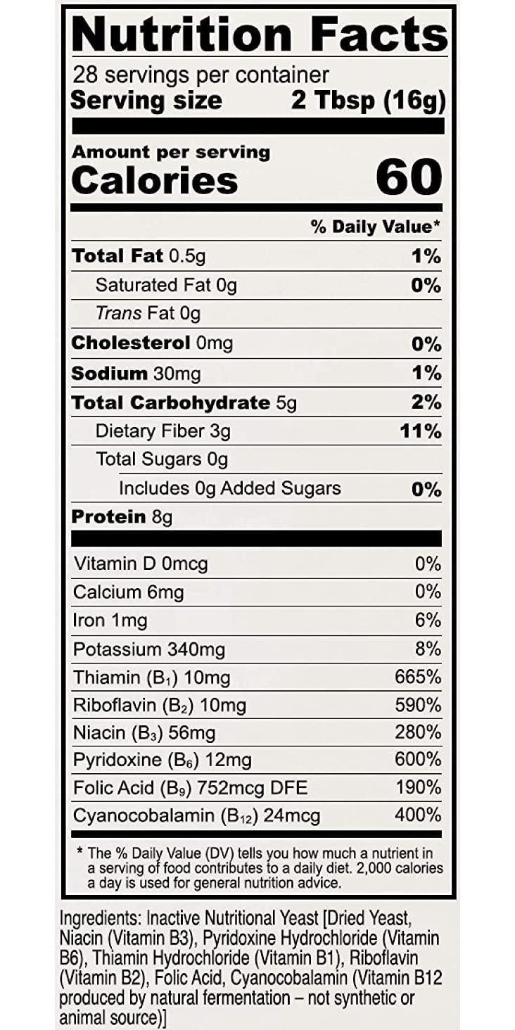 Anthony's Premium Nutritional Yeast Flakes, 1Lb, Fortified, Gluten Free, Non GMO, Vegan