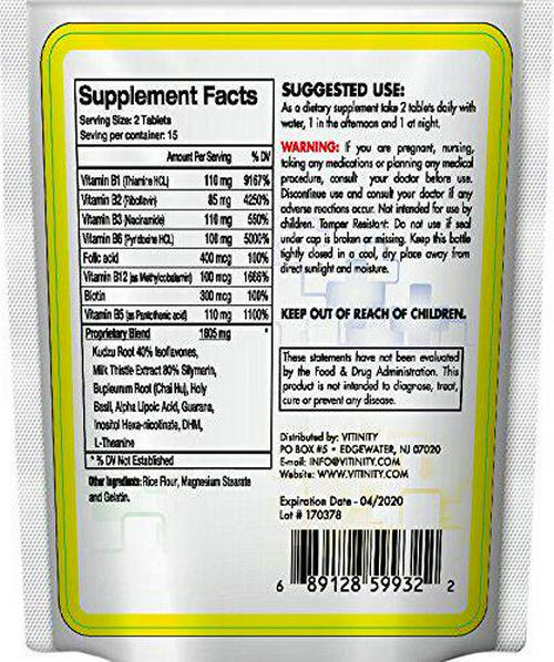 Anti Alcohol Drink,Detox,Mood Support 3 Step Multi Vitamin Program, Liver Health,Lower Alcohol Intake Formula-Kudzu,Milk Thistle,Holy Basil,DHM, Detoxify,Reduction,Nutrient Replenisher(3 Step Program)