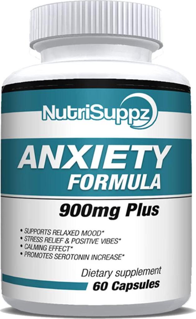 Anti Anxiety Supplement 900mg With Gaba, L-Theanine, 5-HTP, Ashwagandha, Magnesium Oxide, St. John's Wort, Chamomile - Positive Mood, Relaxed Mind, Promote Higher Serotonin, Live In Peace