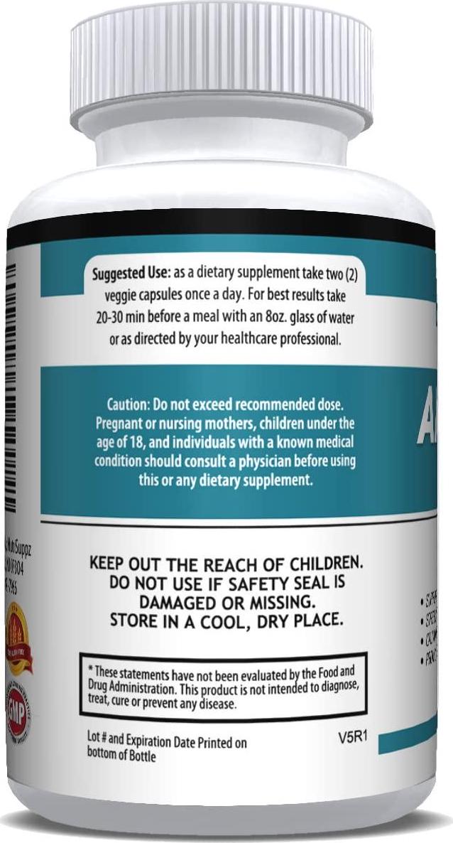 Anti Anxiety Supplement 900mg With Gaba, L-Theanine, 5-HTP, Ashwagandha, Magnesium Oxide, St. John's Wort, Chamomile - Positive Mood, Relaxed Mind, Promote Higher Serotonin, Live In Peace