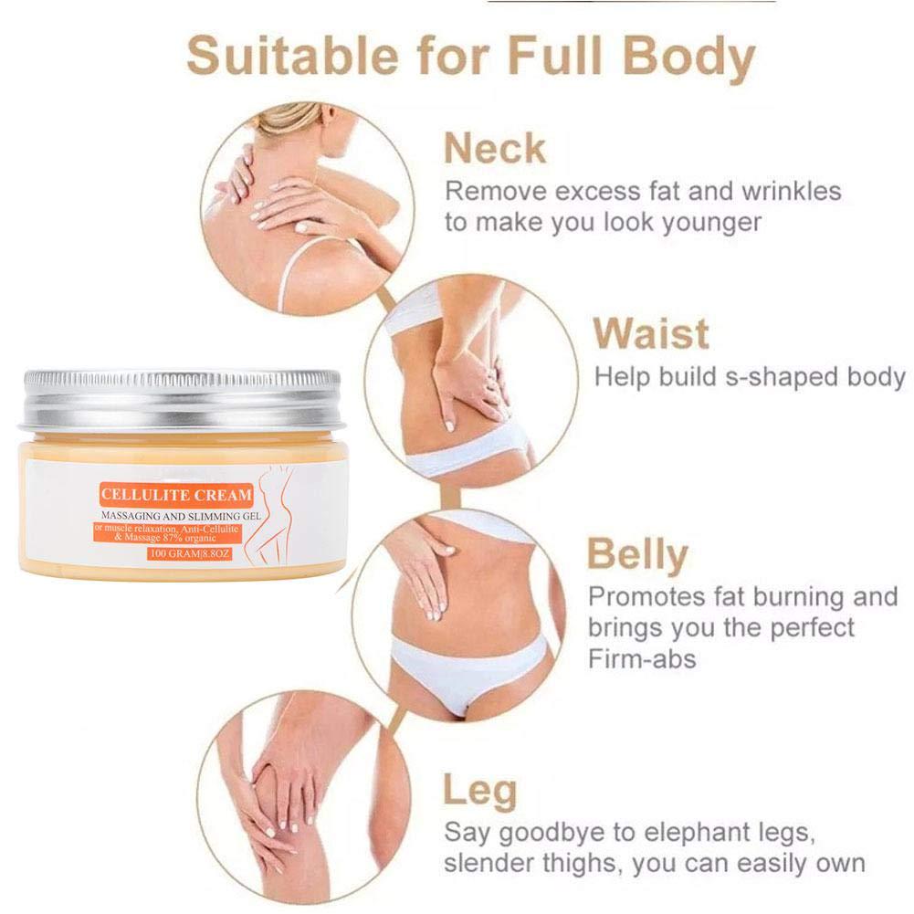 Anti Cellulite Cream, Massage Slimming Cream, Hot Cream for Men and Women, Firming Cream for Weight Loss for Thighs, Legs, Abdomen, Arms and Buttocks 100g