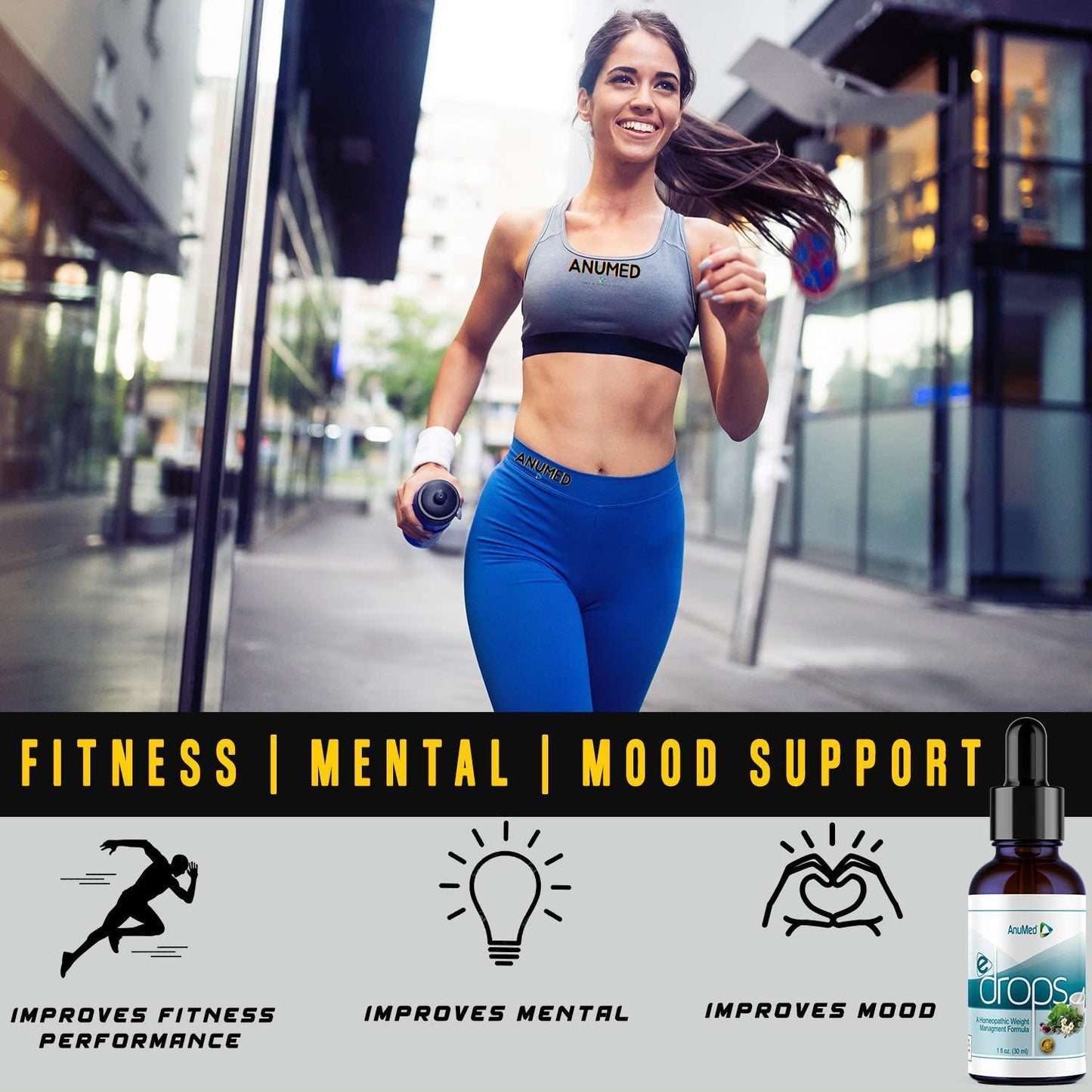 Anumed e-Drops Premium Fast Fat Burner | Metabolism and Energy Booster | Control Hunger | Super Fast Transformation | Healthy Weight Loss Drops | All Natural Vegan and Keto-Friendly for Women and Men (2oz)