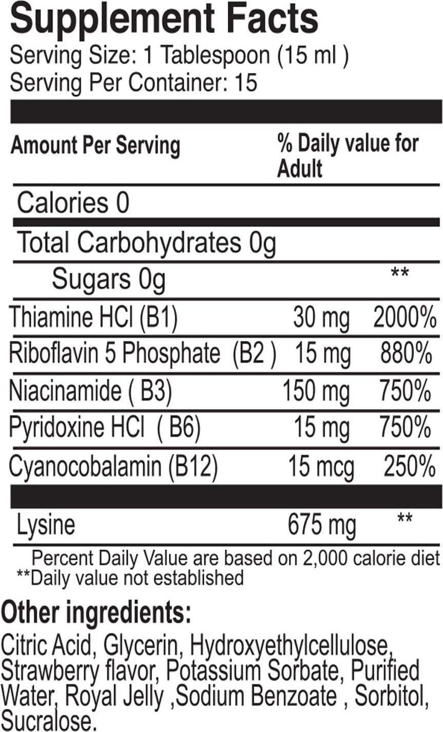 Apetimax Vitamins Lysine Royal Jelly Promotes Appetite Syrup for Adults and Kids (8oz)
